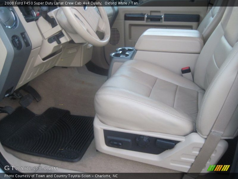 Oxford White / Tan 2008 Ford F450 Super Duty Lariat Crew Cab 4x4 Dually