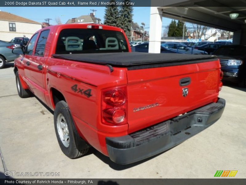 Flame Red / Medium Slate Gray 2006 Dodge Dakota ST Quad Cab 4x4