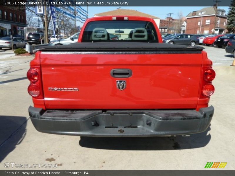 Flame Red / Medium Slate Gray 2006 Dodge Dakota ST Quad Cab 4x4