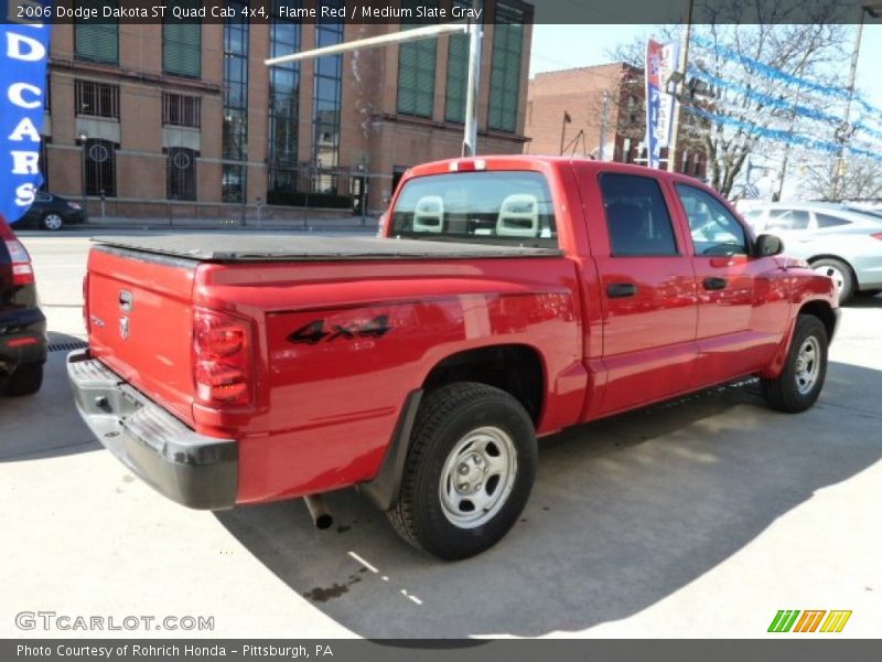 Flame Red / Medium Slate Gray 2006 Dodge Dakota ST Quad Cab 4x4
