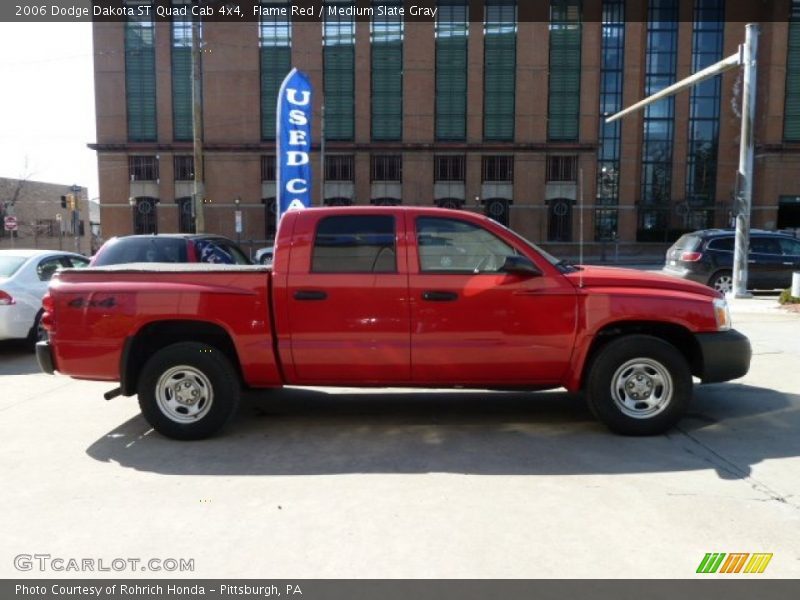 Flame Red / Medium Slate Gray 2006 Dodge Dakota ST Quad Cab 4x4