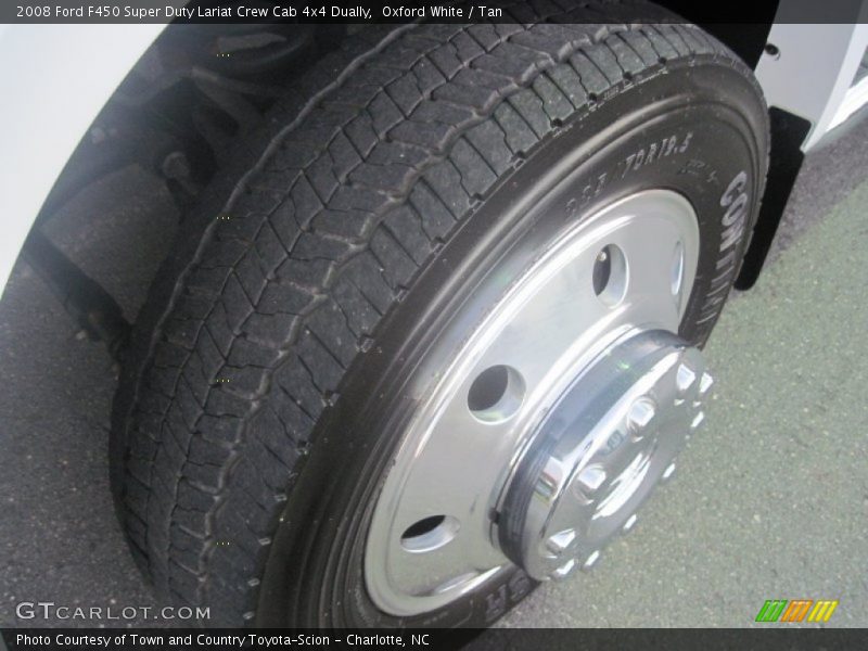 Oxford White / Tan 2008 Ford F450 Super Duty Lariat Crew Cab 4x4 Dually