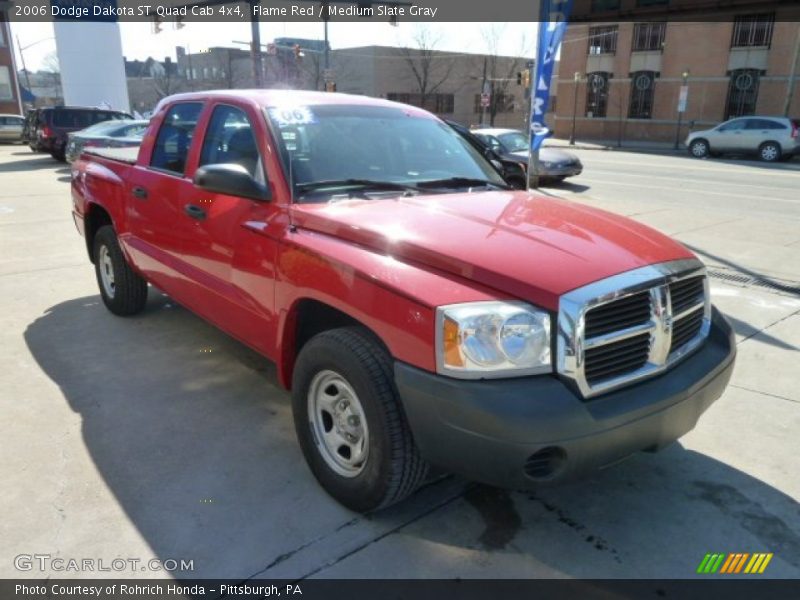 Flame Red / Medium Slate Gray 2006 Dodge Dakota ST Quad Cab 4x4