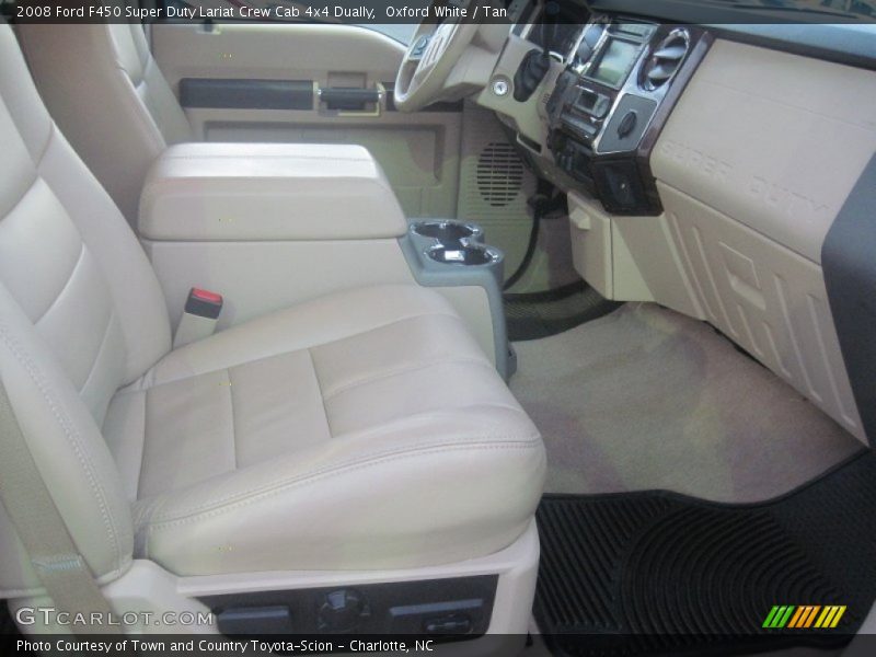 Oxford White / Tan 2008 Ford F450 Super Duty Lariat Crew Cab 4x4 Dually