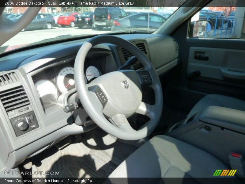 Flame Red / Medium Slate Gray 2006 Dodge Dakota ST Quad Cab 4x4