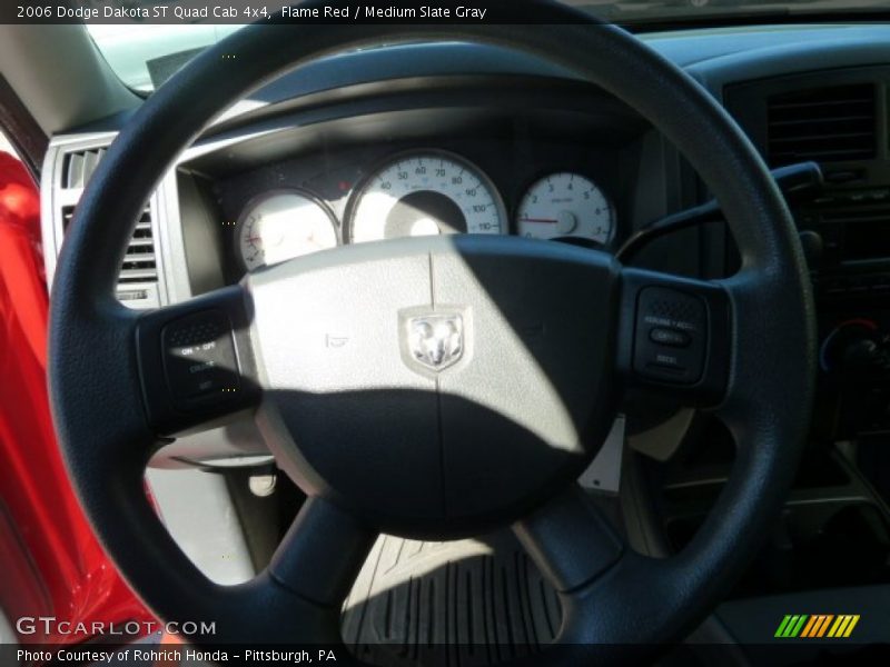 Flame Red / Medium Slate Gray 2006 Dodge Dakota ST Quad Cab 4x4