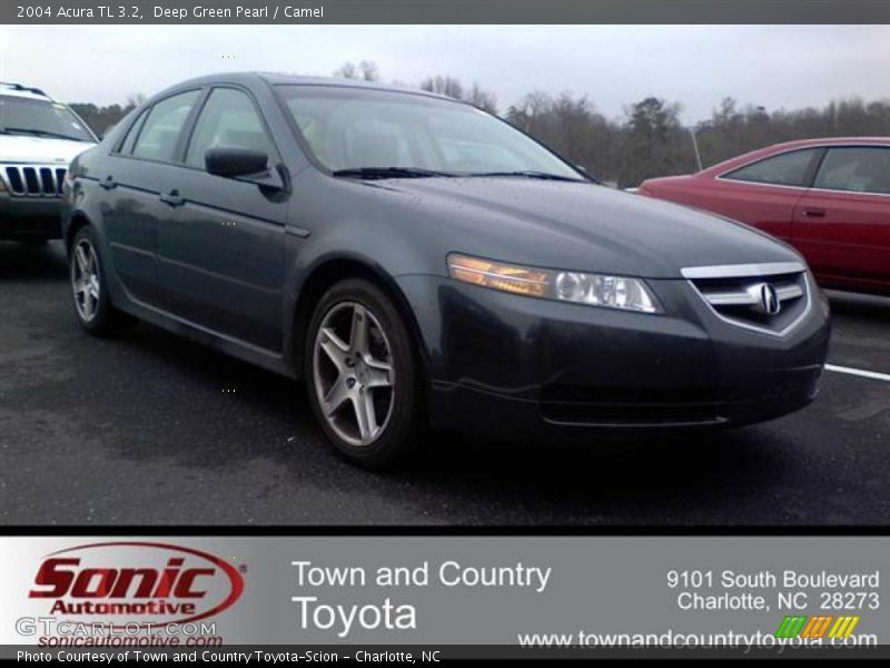 Deep Green Pearl / Camel 2004 Acura TL 3.2