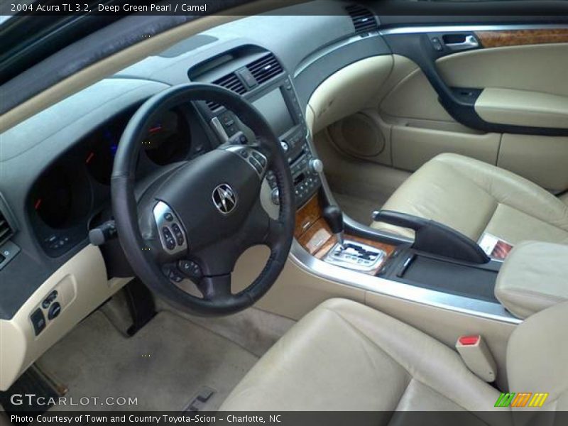Deep Green Pearl / Camel 2004 Acura TL 3.2