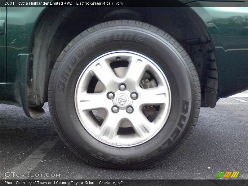 Electric Green Mica / Ivory 2001 Toyota Highlander Limited 4WD