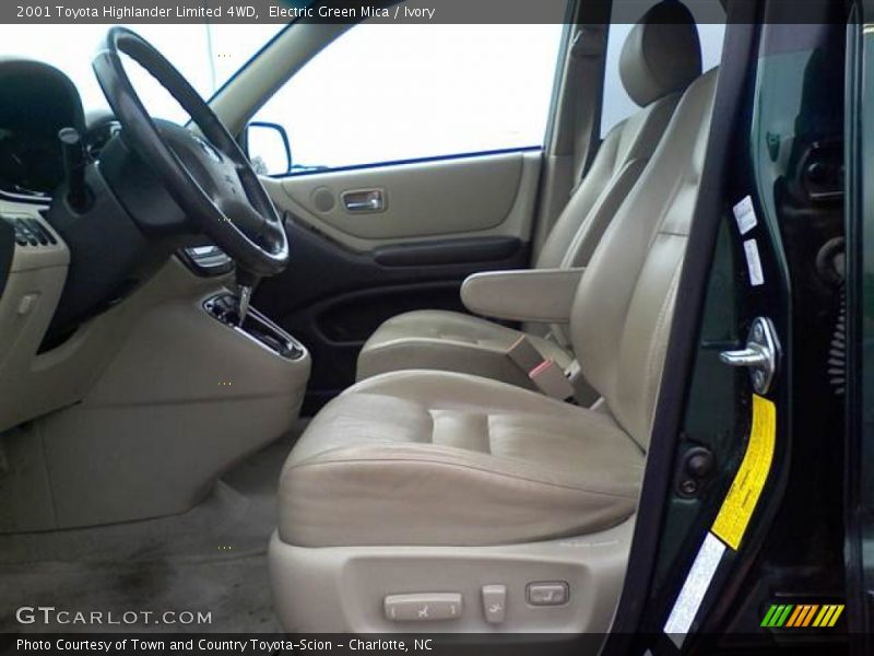 Electric Green Mica / Ivory 2001 Toyota Highlander Limited 4WD