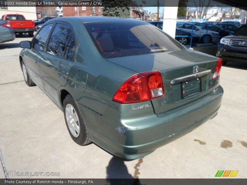 Galapagos Green / Gray 2003 Honda Civic LX Sedan