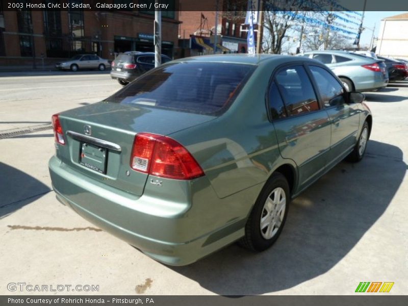 Galapagos Green / Gray 2003 Honda Civic LX Sedan