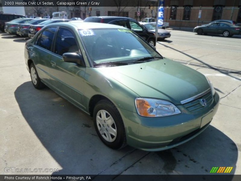 Galapagos Green / Gray 2003 Honda Civic LX Sedan