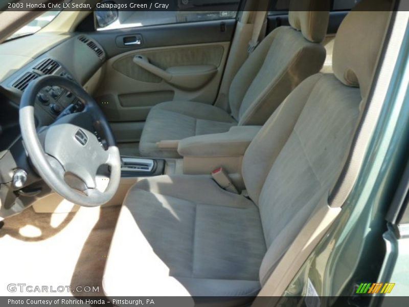 Galapagos Green / Gray 2003 Honda Civic LX Sedan