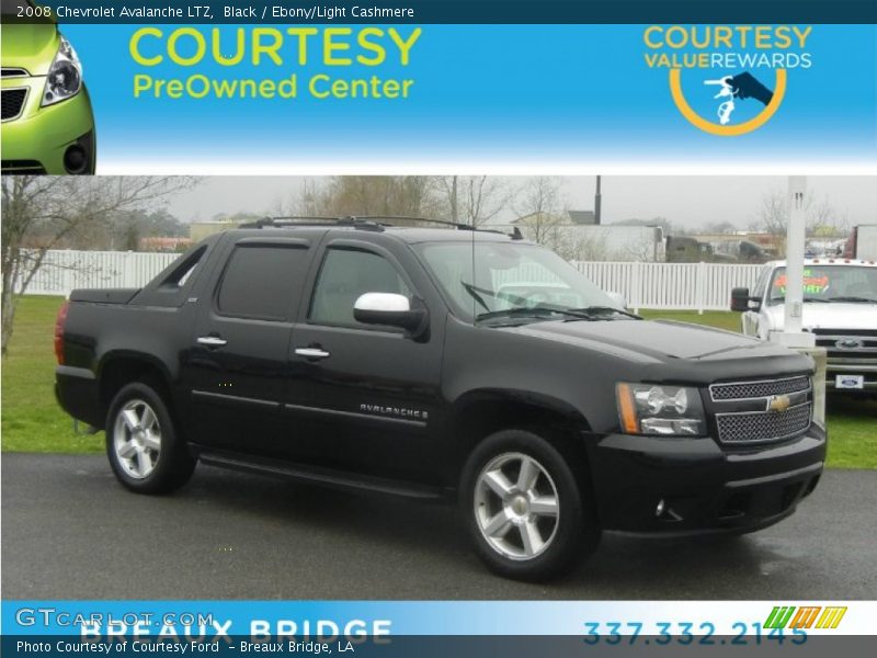 Black / Ebony/Light Cashmere 2008 Chevrolet Avalanche LTZ