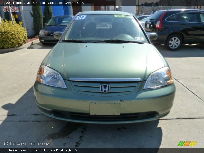 Galapagos Green / Gray 2003 Honda Civic LX Sedan