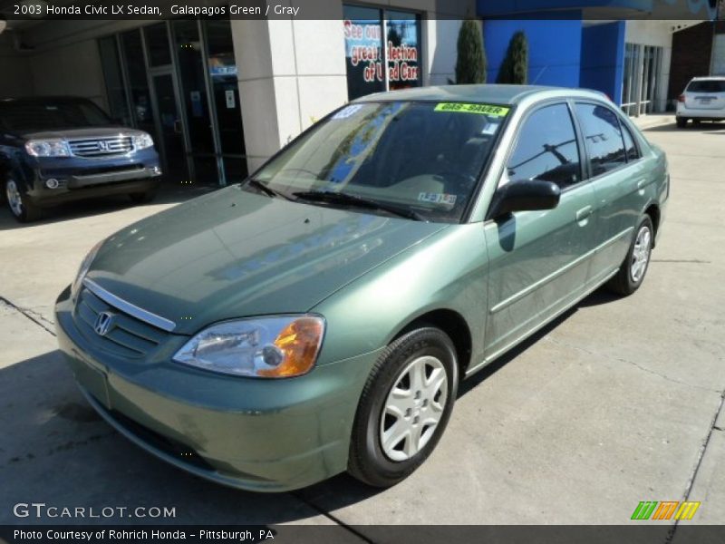 Galapagos Green / Gray 2003 Honda Civic LX Sedan