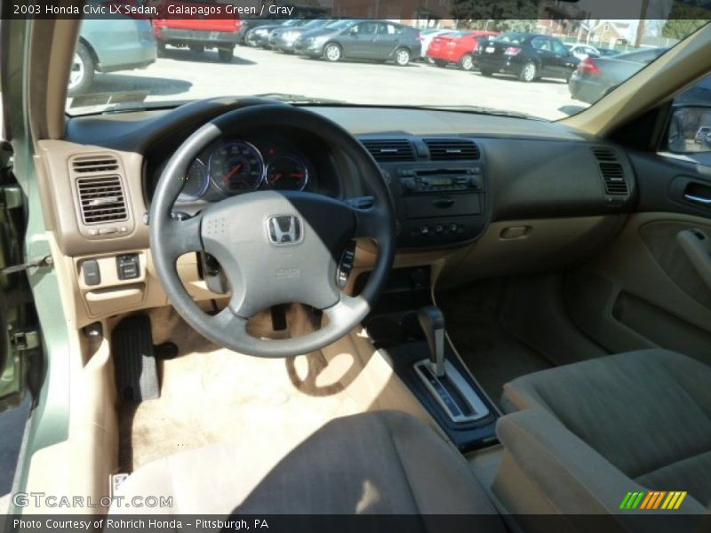 Galapagos Green / Gray 2003 Honda Civic LX Sedan