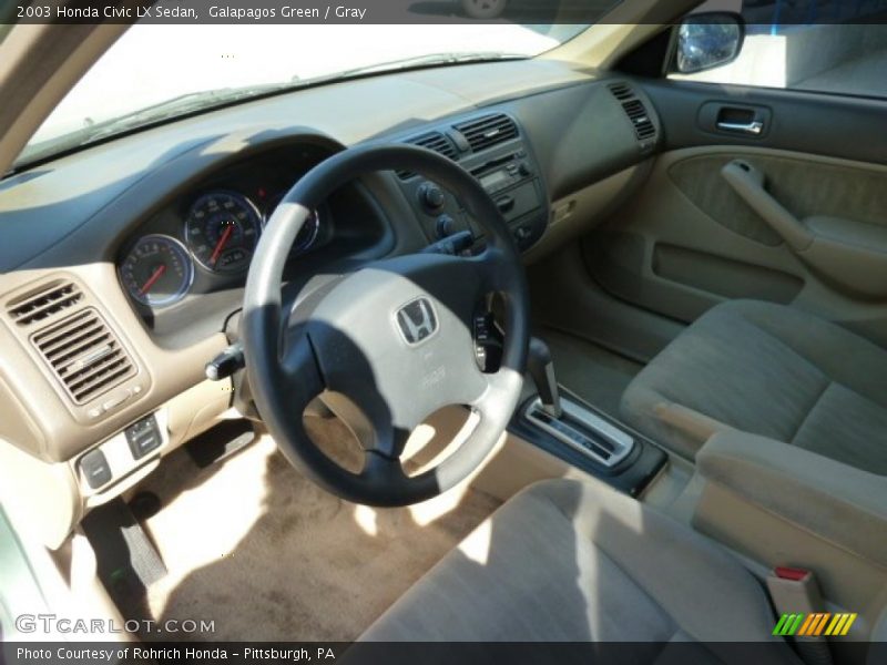 Galapagos Green / Gray 2003 Honda Civic LX Sedan