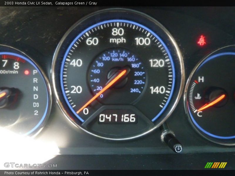 Galapagos Green / Gray 2003 Honda Civic LX Sedan