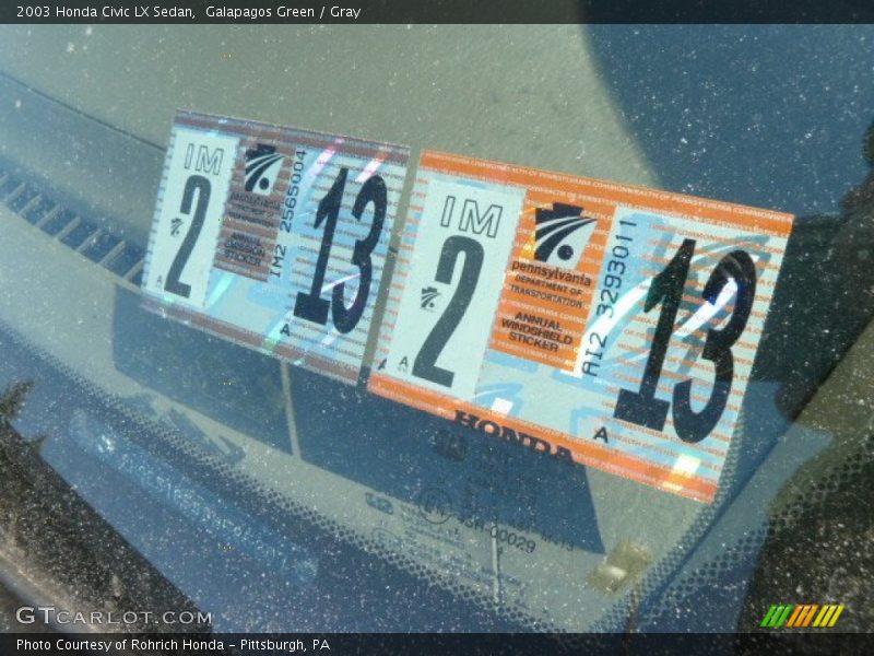 Galapagos Green / Gray 2003 Honda Civic LX Sedan