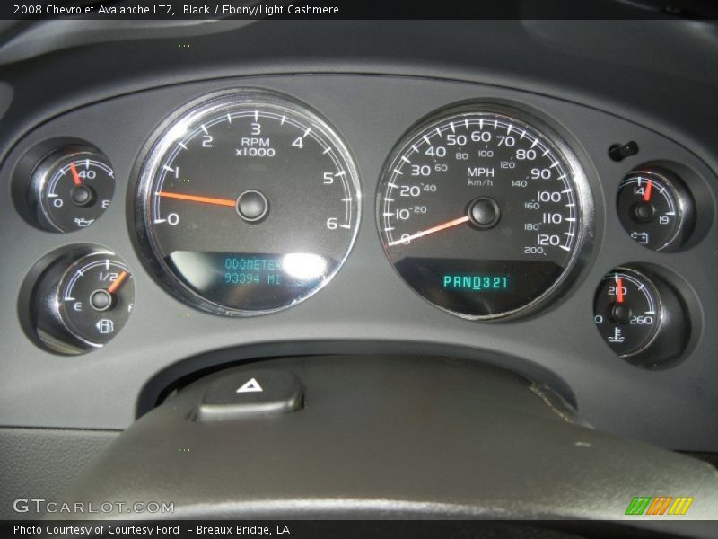 Black / Ebony/Light Cashmere 2008 Chevrolet Avalanche LTZ
