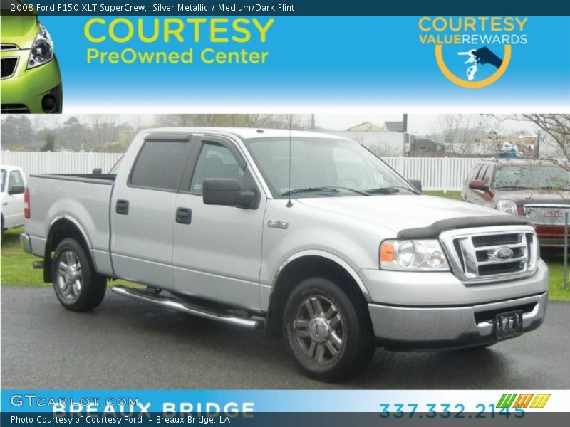 Silver Metallic / Medium/Dark Flint 2008 Ford F150 XLT SuperCrew