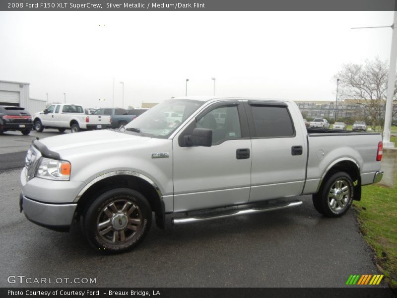 Silver Metallic / Medium/Dark Flint 2008 Ford F150 XLT SuperCrew