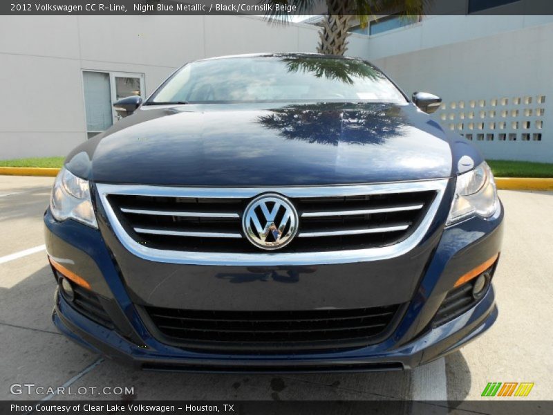Night Blue Metallic / Black/Cornsilk Beige 2012 Volkswagen CC R-Line