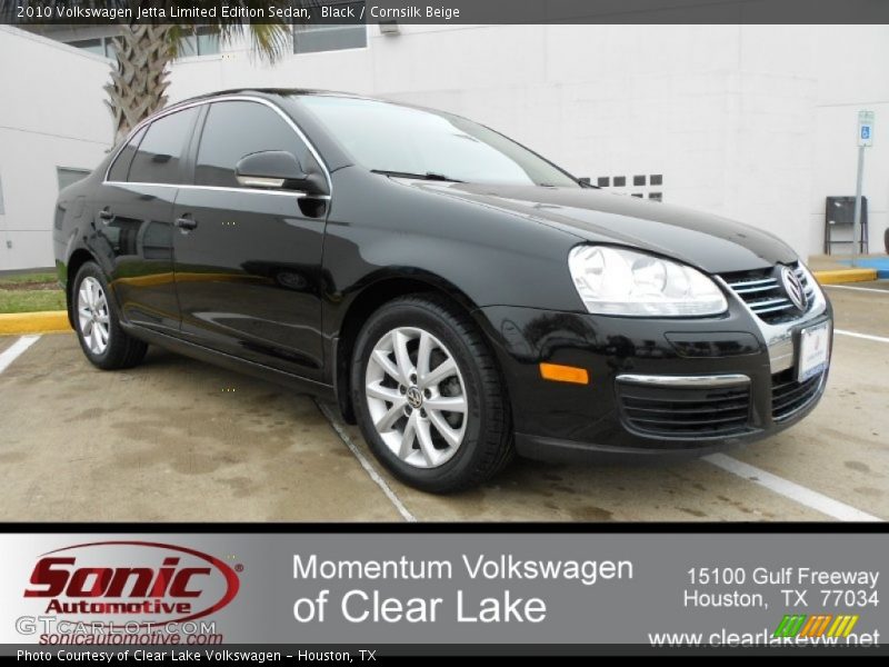 Black / Cornsilk Beige 2010 Volkswagen Jetta Limited Edition Sedan
