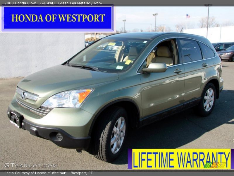Green Tea Metallic / Ivory 2008 Honda CR-V EX-L 4WD