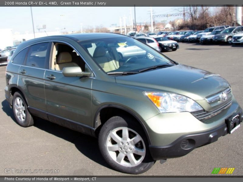 Green Tea Metallic / Ivory 2008 Honda CR-V EX-L 4WD