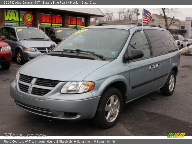 Butane Blue Pearl / Medium Slate Gray 2005 Dodge Caravan SXT