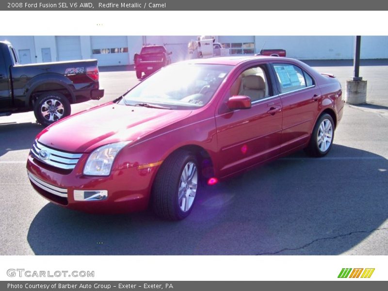 Redfire Metallic / Camel 2008 Ford Fusion SEL V6 AWD