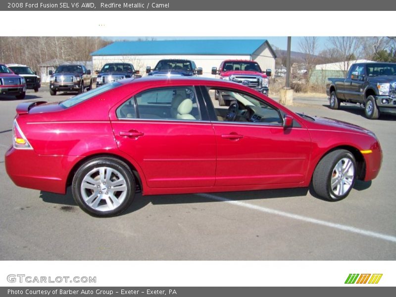 Redfire Metallic / Camel 2008 Ford Fusion SEL V6 AWD