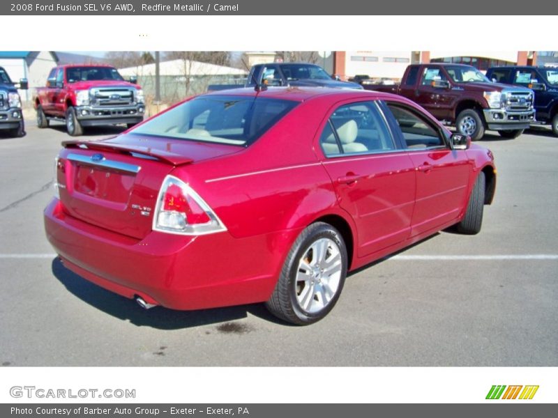 Redfire Metallic / Camel 2008 Ford Fusion SEL V6 AWD