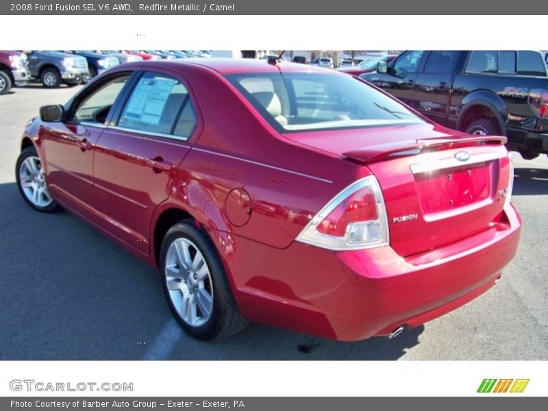 Redfire Metallic / Camel 2008 Ford Fusion SEL V6 AWD