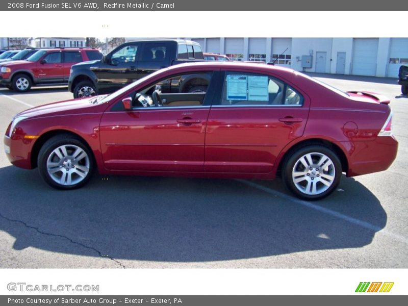 Redfire Metallic / Camel 2008 Ford Fusion SEL V6 AWD