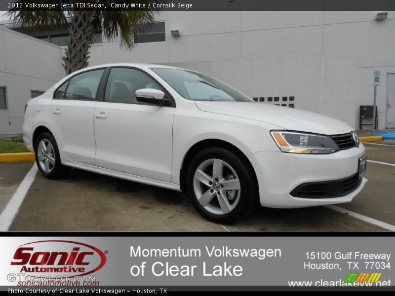 Candy White / Cornsilk Beige 2012 Volkswagen Jetta TDI Sedan