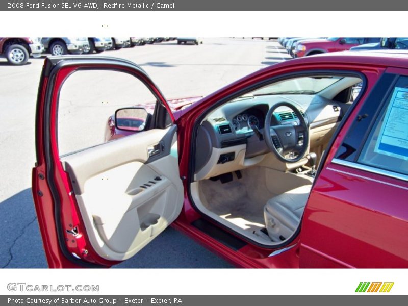 Redfire Metallic / Camel 2008 Ford Fusion SEL V6 AWD