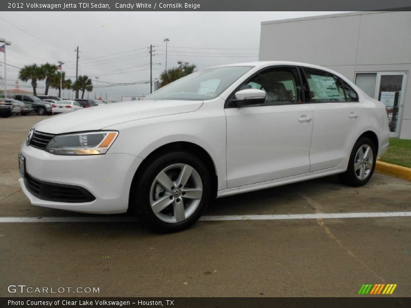 Candy White / Cornsilk Beige 2012 Volkswagen Jetta TDI Sedan