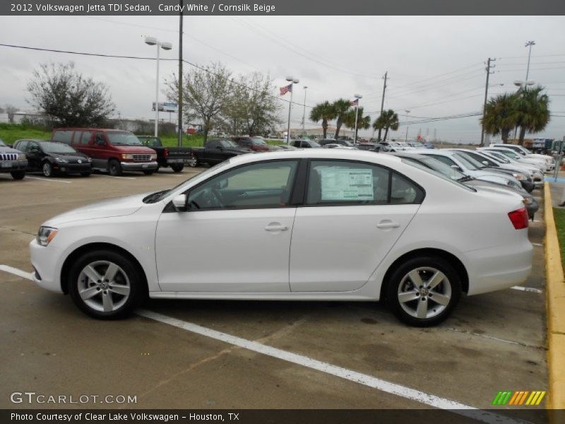 Candy White / Cornsilk Beige 2012 Volkswagen Jetta TDI Sedan