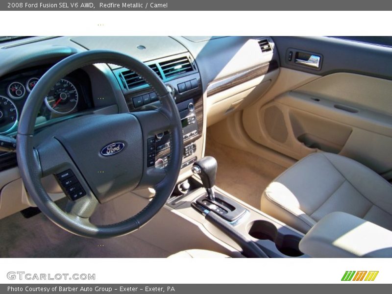 Redfire Metallic / Camel 2008 Ford Fusion SEL V6 AWD