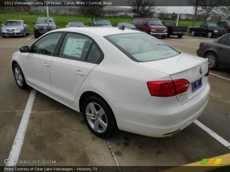 Candy White / Cornsilk Beige 2012 Volkswagen Jetta TDI Sedan