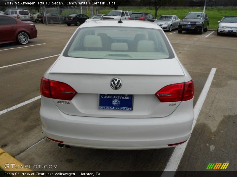 Candy White / Cornsilk Beige 2012 Volkswagen Jetta TDI Sedan