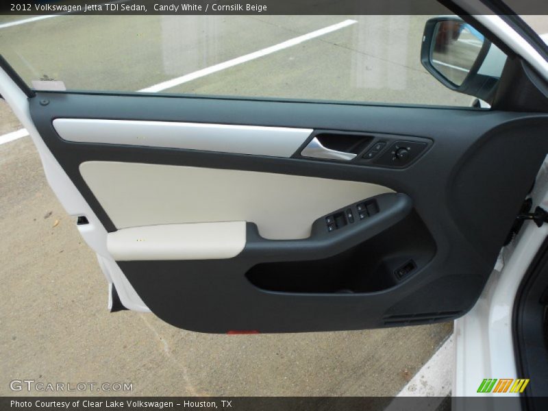 Candy White / Cornsilk Beige 2012 Volkswagen Jetta TDI Sedan