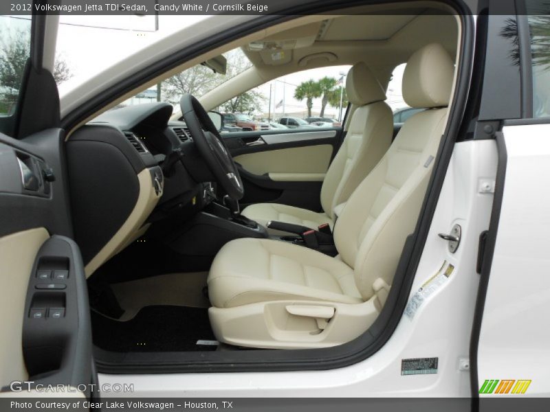 Candy White / Cornsilk Beige 2012 Volkswagen Jetta TDI Sedan