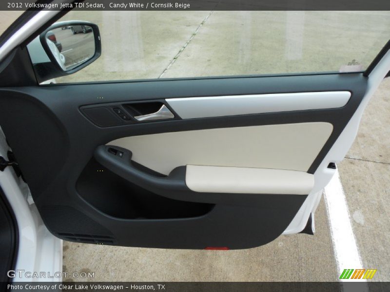 Candy White / Cornsilk Beige 2012 Volkswagen Jetta TDI Sedan