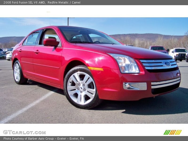 Redfire Metallic / Camel 2008 Ford Fusion SEL V6 AWD