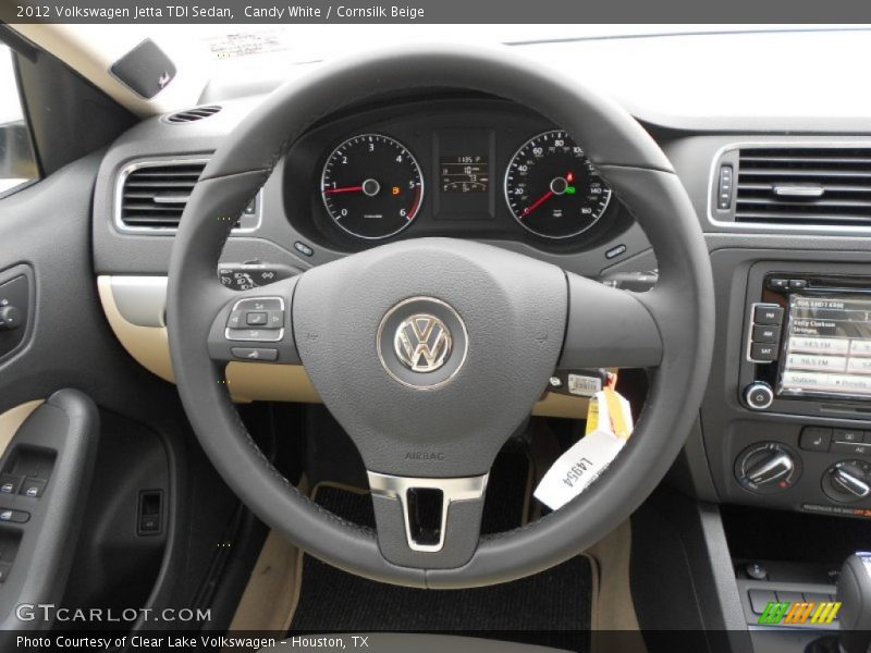 Candy White / Cornsilk Beige 2012 Volkswagen Jetta TDI Sedan